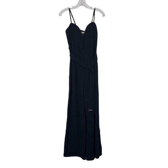 Jealous Tomato Belted Jumpsuit Womens Small Black Sleeveless New Wide Leg - Picture 1 of 7